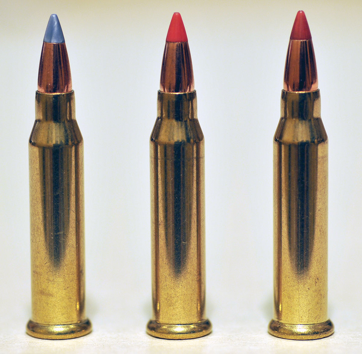 Three lots of 17 WSM were tested, from left: Winchester 25- and 20-grain loads and a Hornady 20-grain offering. All ammunition is currently loaded in Winchester’s plant and features Hornady V-MAX bullets or Winchester’s 20-grain Power Core, a lead-free, copper hollowpoint.